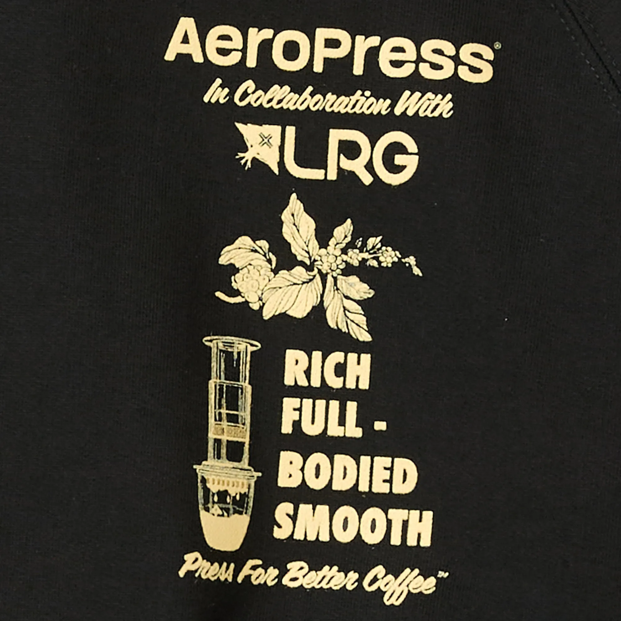 AEROPRESS X LRG LIFTED RICH AND SMOOTH HOODIE - BLACK