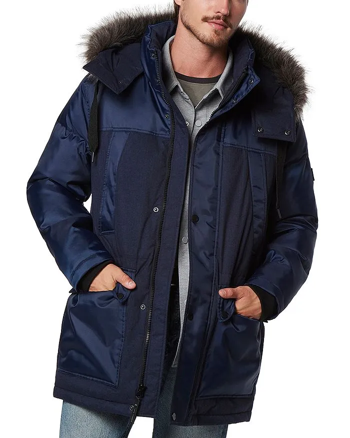 Andrew Marc Detachable Tripp Parka with Faux Fur Hood