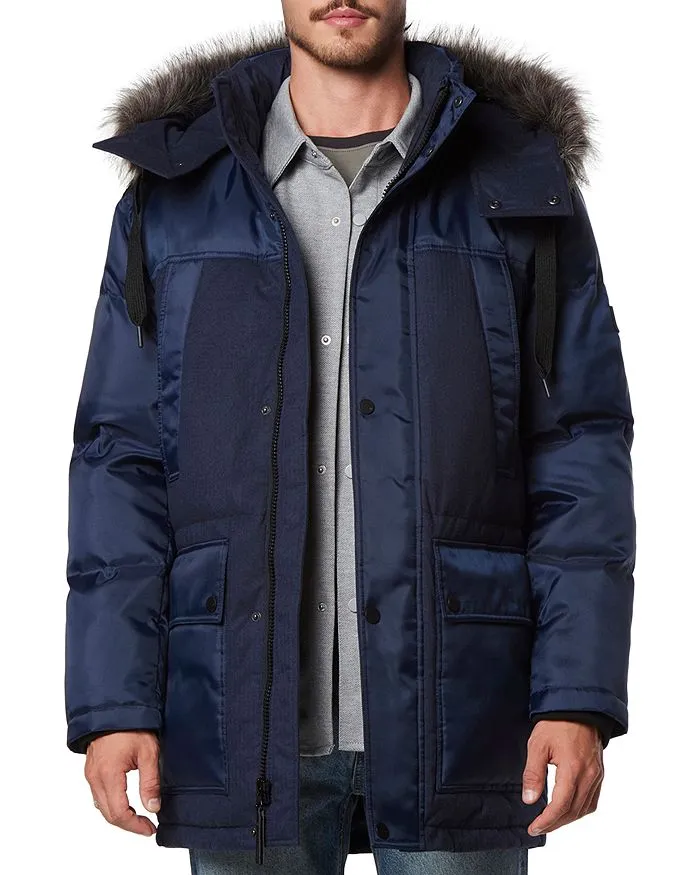 Andrew Marc Detachable Tripp Parka with Faux Fur Hood