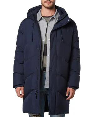 Andrew Marc Quilted Knee Length Parka Sullivan Chevron Hooded