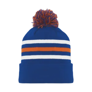 Athletic Knit (AK) A1830A-820 Adult Edmonton Royal Blue Hockey Toque/Beanie