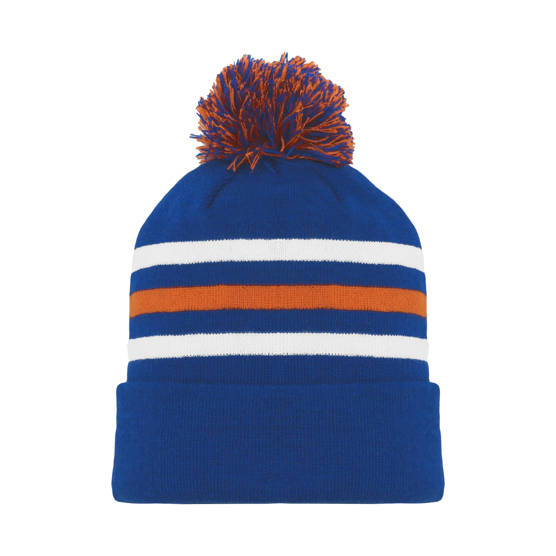 Athletic Knit (AK) A1830A-820 Adult Edmonton Royal Blue Hockey Toque/Beanie