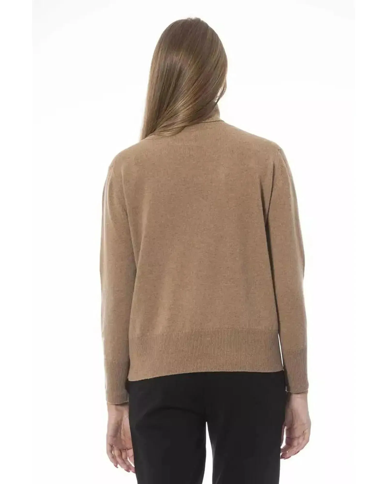 Baldinini Trend Women's Beige Wool Sweater - 46 IT