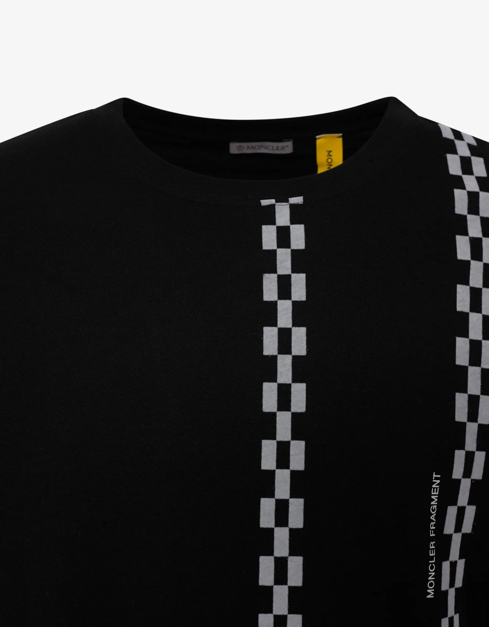 Black Checkered Graphic T-Shirt