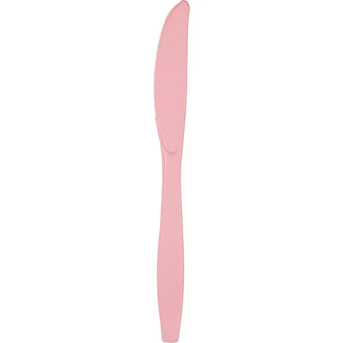 Bulk Classic Pink Plastic Knives (288 per Case)