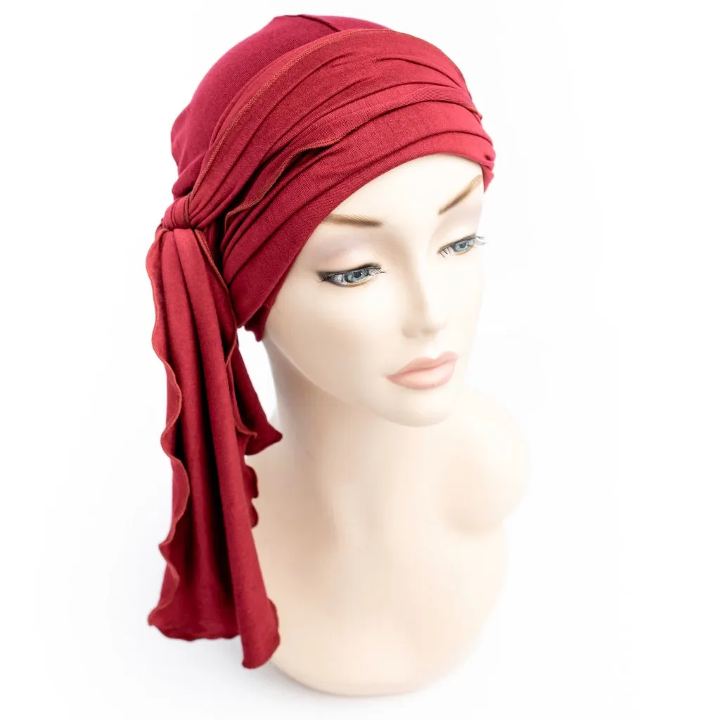 Cancer Head Wrap Aubergine