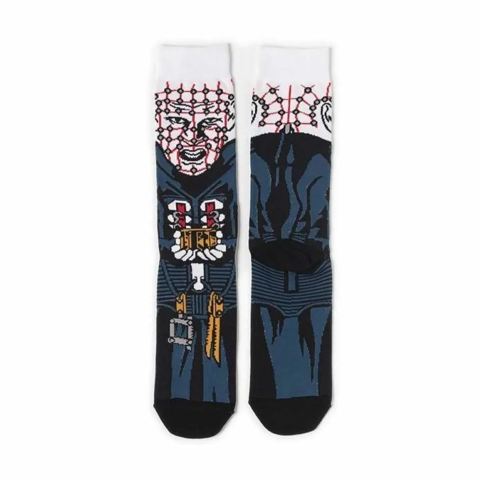 Comic Book Socks Pinhead Black and White