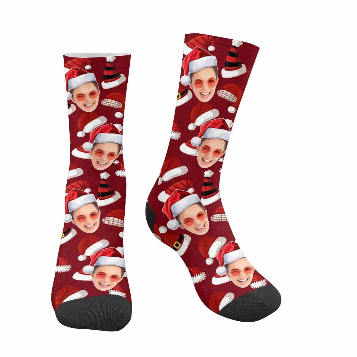 Custom Face Christmas Hat Socks