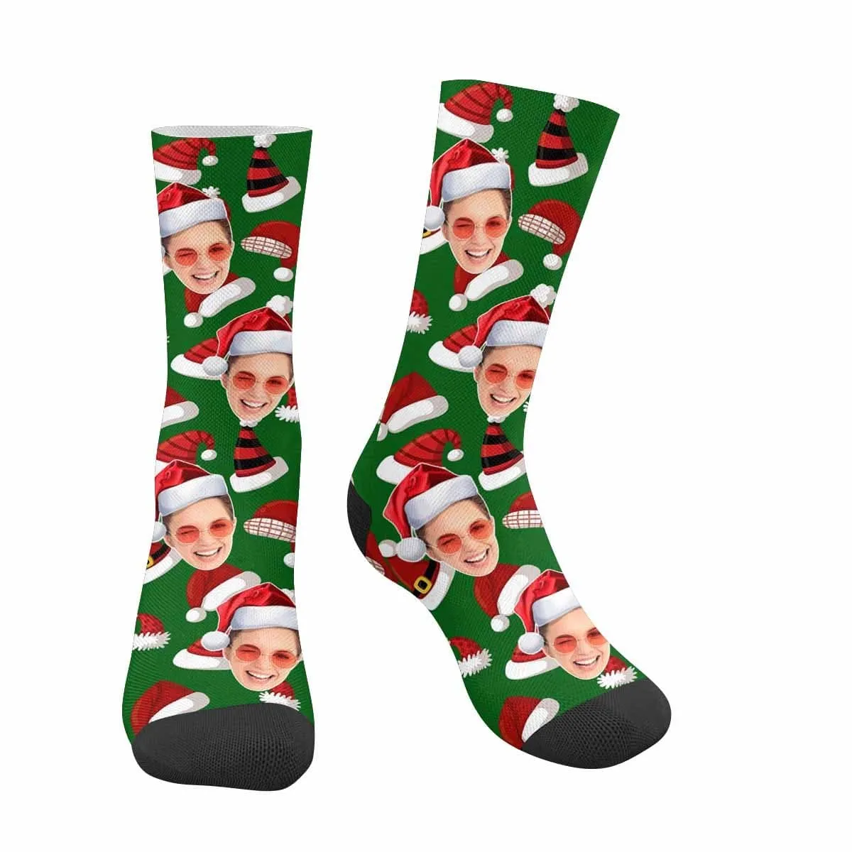 Custom Face Christmas Hat Socks