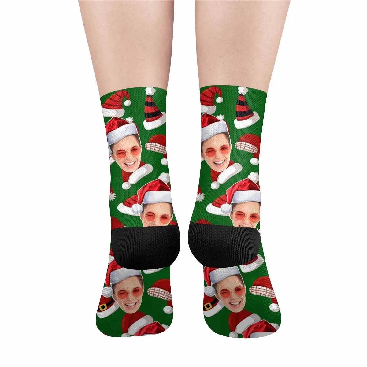 Custom Face Christmas Hat Socks