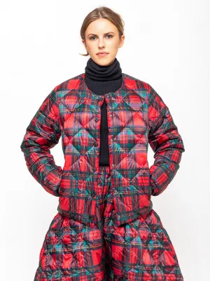 Down Jacket - Red Tartan