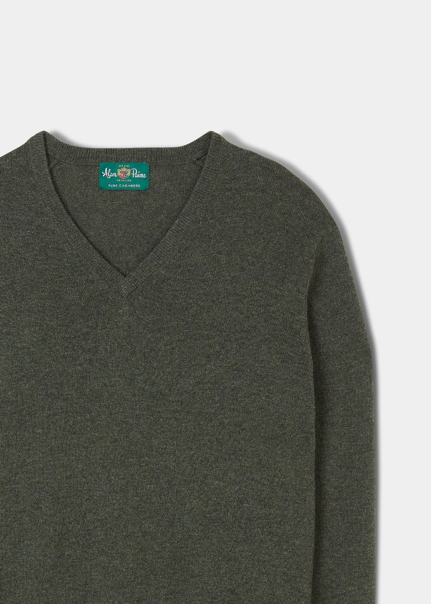 Haddington Cashmere Jumper in Rosemary - Regular Fit