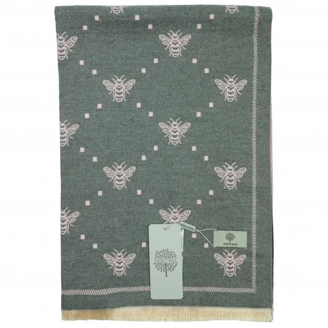 Heritage Warm Cashmere Pashmina Soft Feel Scarves - Bee with Dots