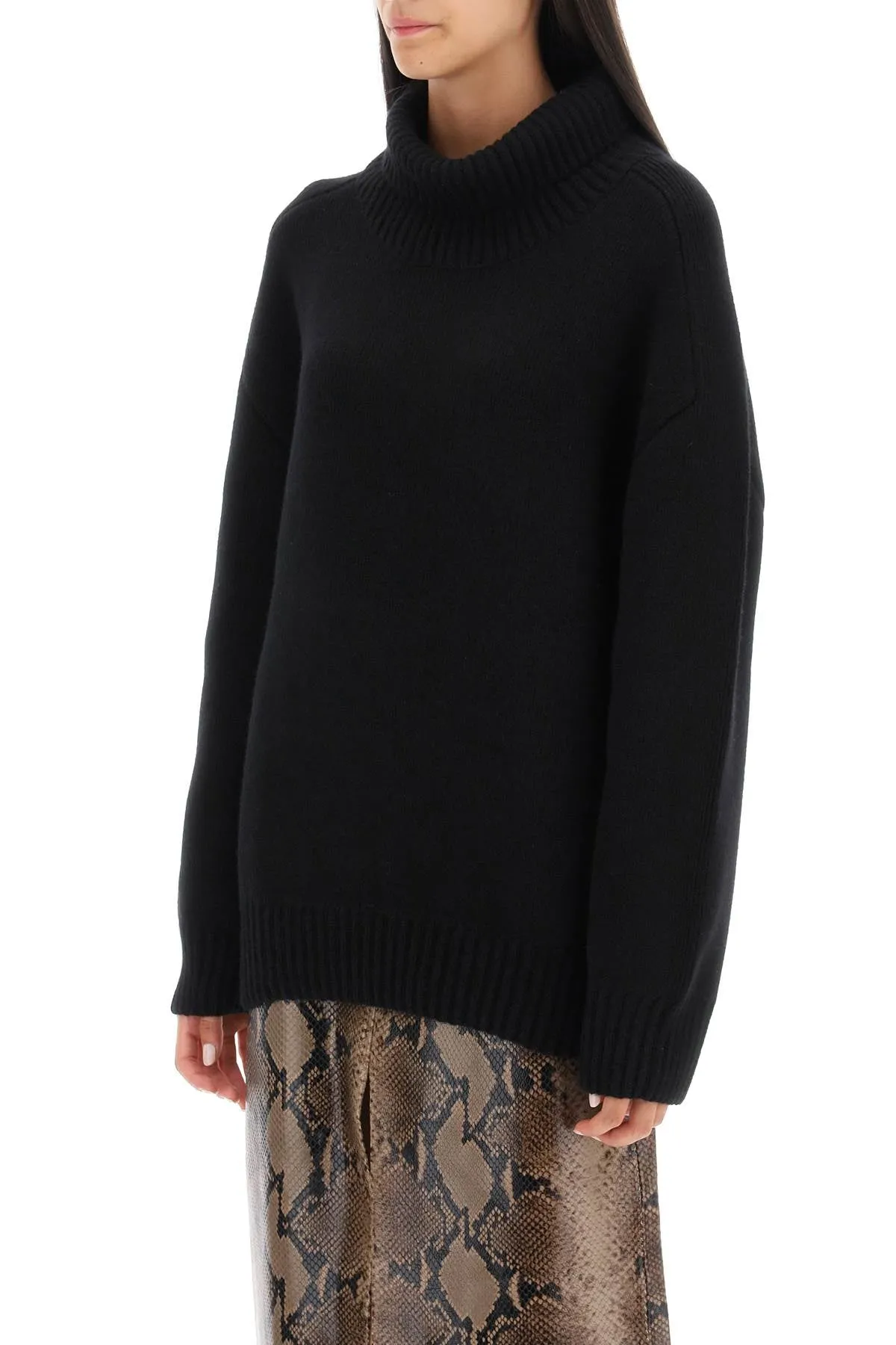 Khaite 'landen' Oversized Funnel-Neck Sweater