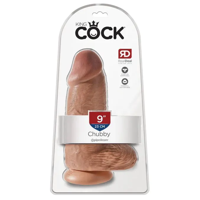 King Cock 9 Inch Chubby Tan Dildo