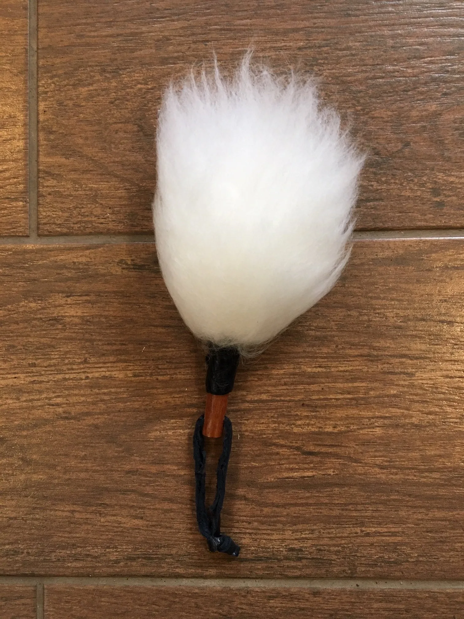 Lambswool Duster with Wooden Handle