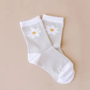 LMSS® CHILD CREW SOCKS - Have A Great Daysy (Light Gray)