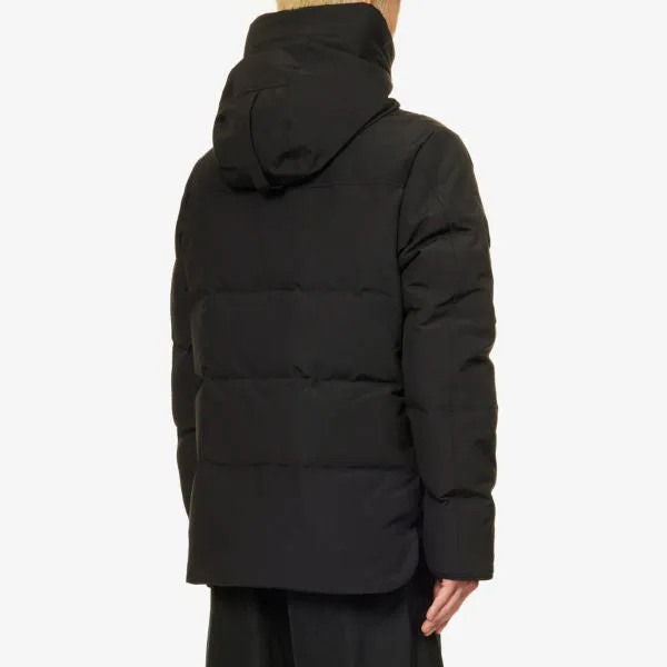 Macmillan Funnel Collar Parka with Canada Goose Twill Down, Black