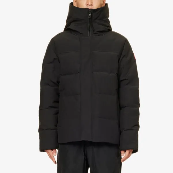 Macmillan Funnel Collar Parka with Canada Goose Twill Down, Black