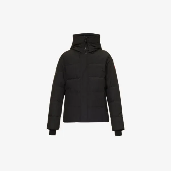 Macmillan Funnel Collar Parka with Canada Goose Twill Down, Black