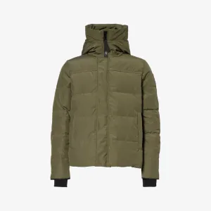 Macmillan Roll Collar Parka with Woven Canada Goose Down, Green