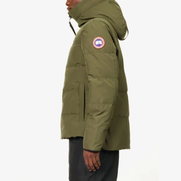 Macmillan Roll Collar Parka with Woven Canada Goose Down, Green