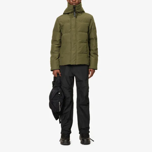 Macmillan Roll Collar Parka with Woven Canada Goose Down, Green