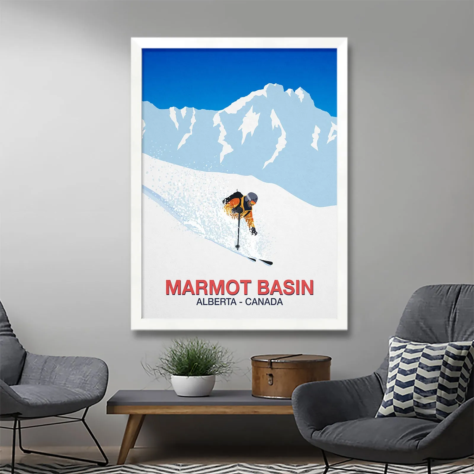 Marmot Basin ski poster