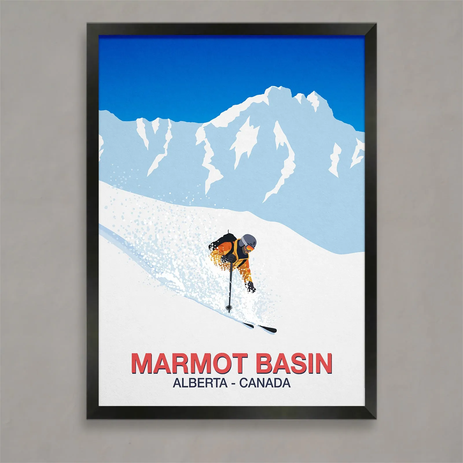 Marmot Basin ski poster