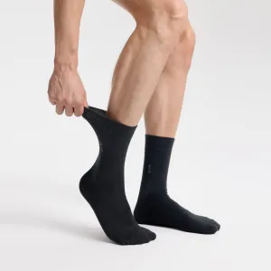 Men's Bamboo Dress Socks • Plain Pack of 1/3/5 Pairs • Dark Grey