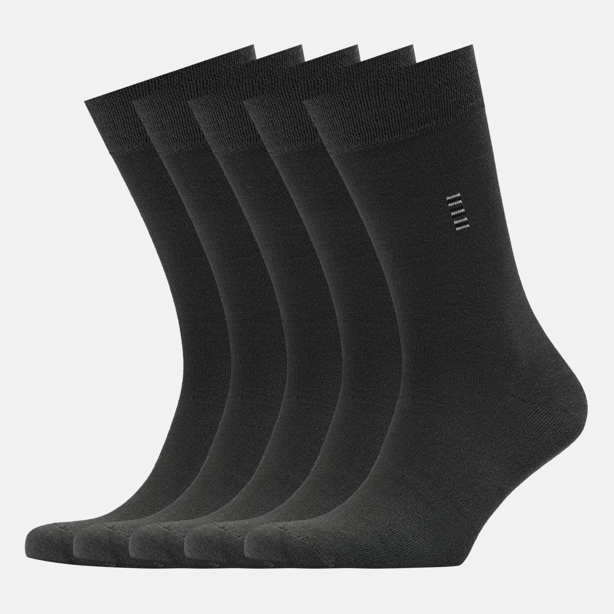 Men's Bamboo Dress Socks • Plain Pack of 1/3/5 Pairs • Dark Grey