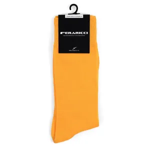 Men's Gold Solid Crew Socks