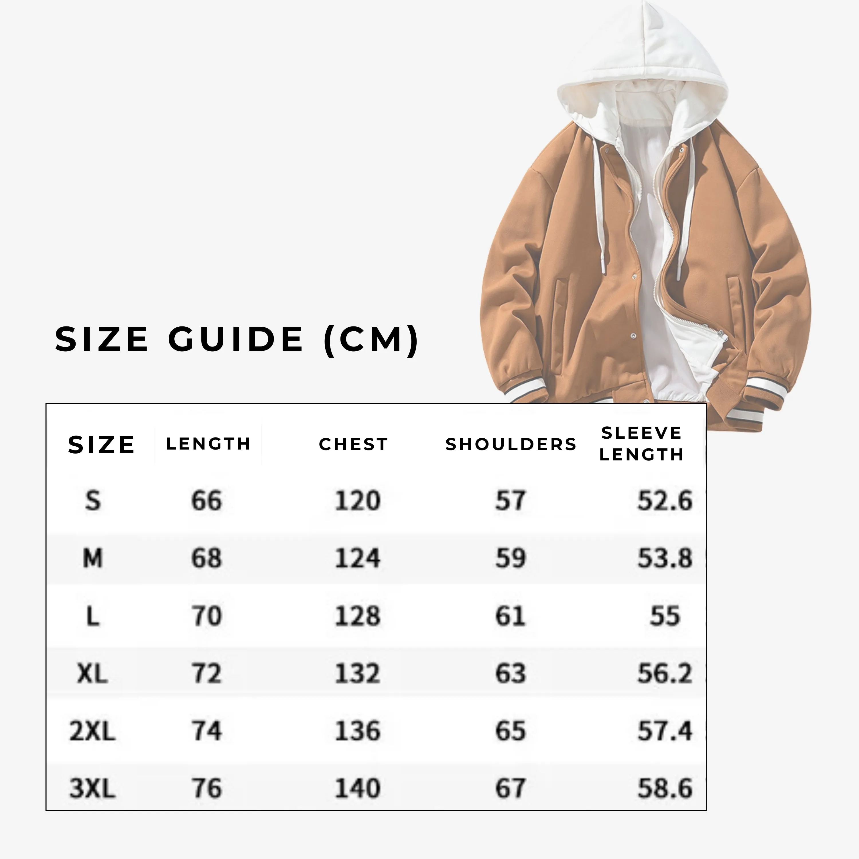 Men's Hooded Cardigan Fleece Baseball Style Jacket