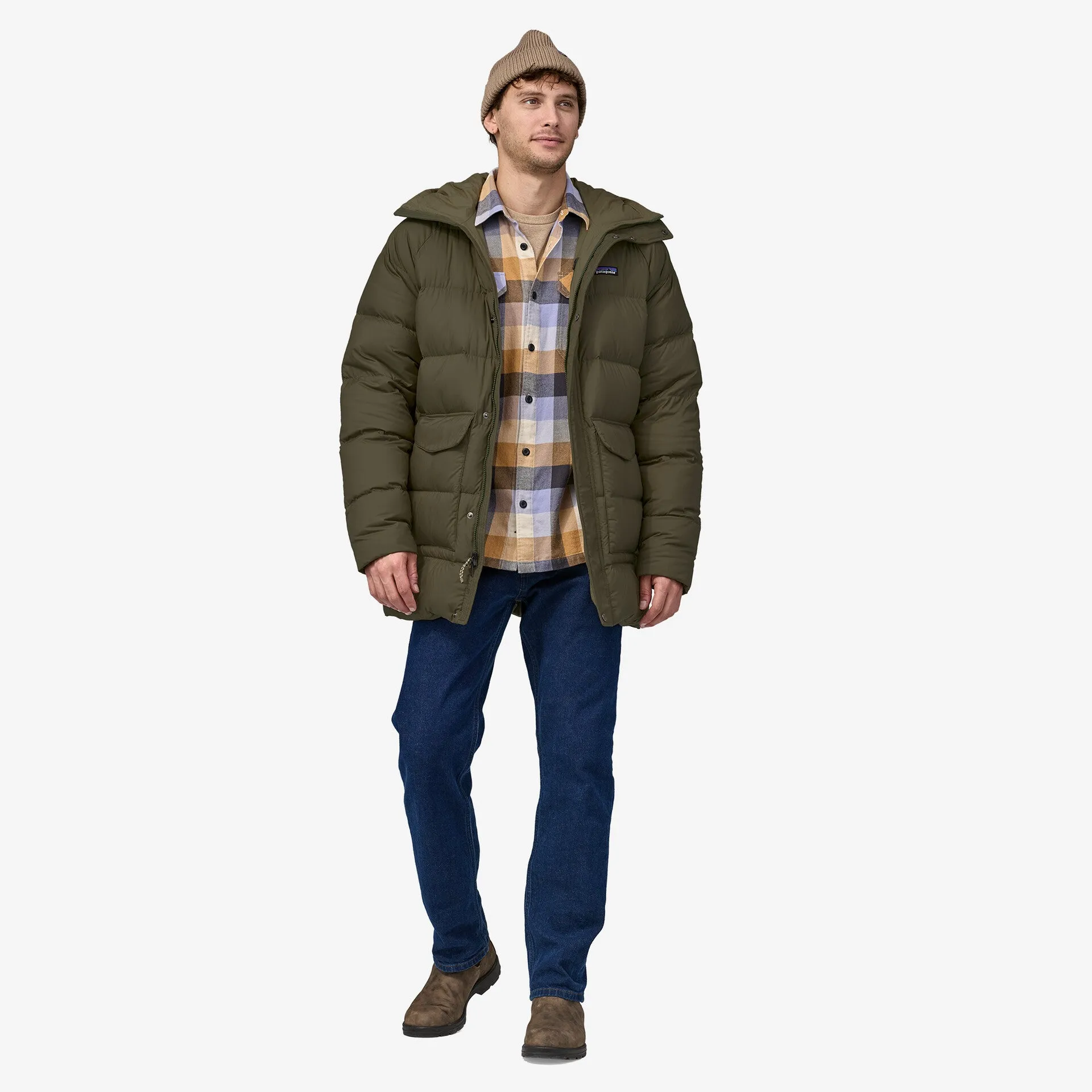 Men's Silent Down Parka Patagonia, green