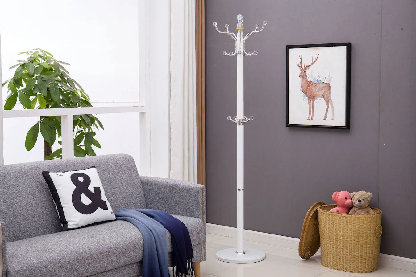 METALLO | Lovely Coat Hanger | Colours: Black, Brown, White & Grey