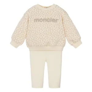 Moncler Baby Girls Leopard Beige Ensemble