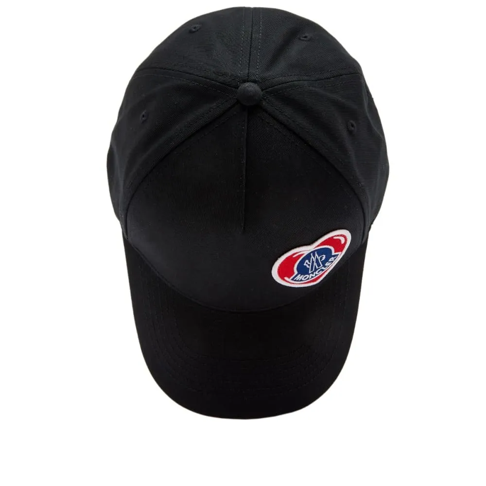 Moncler Baseball Cap with Heart Logo, Black