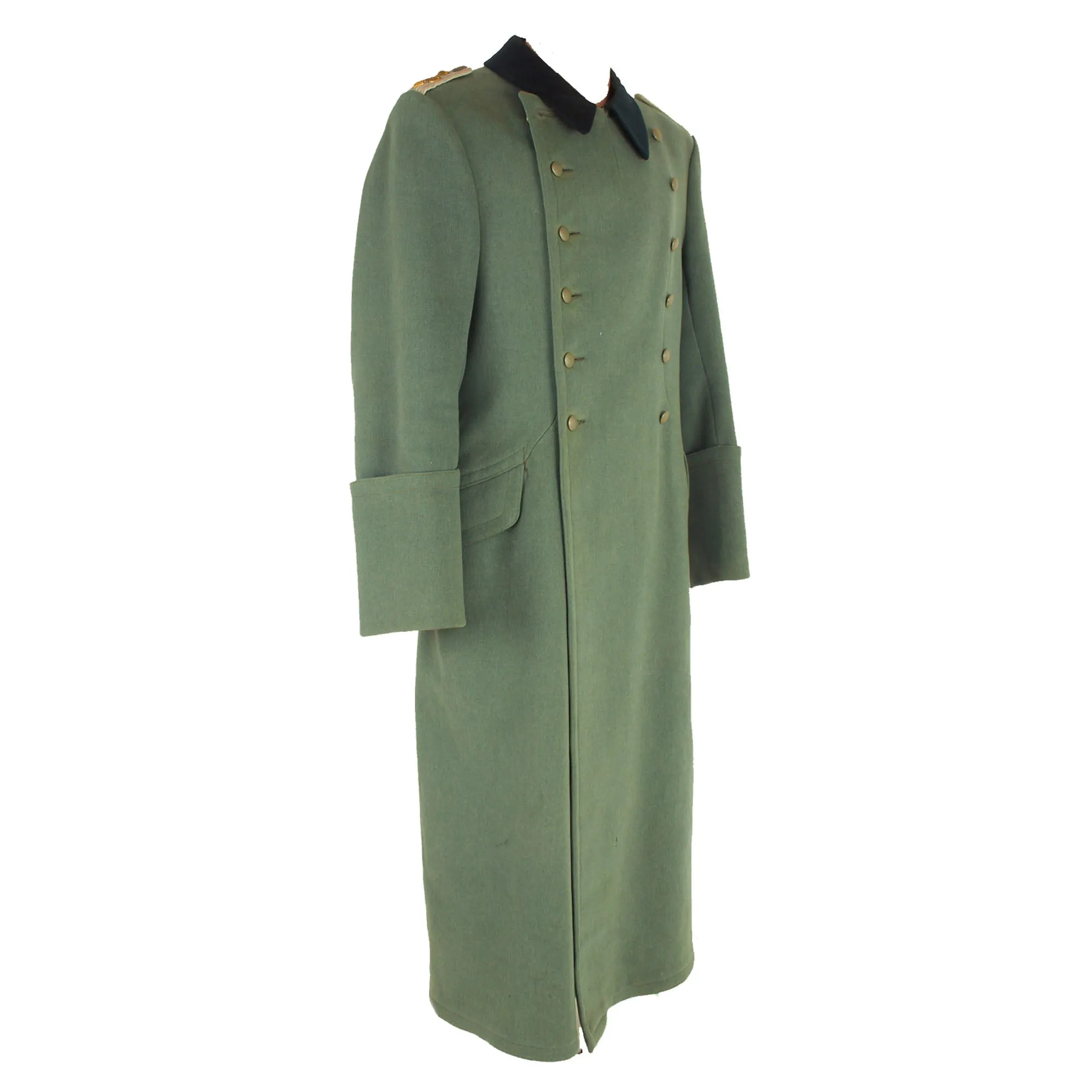 Original German WWII Heer Infantry Hauptmann Officer's Wool Greatcoat - 110th Infantry Regiment