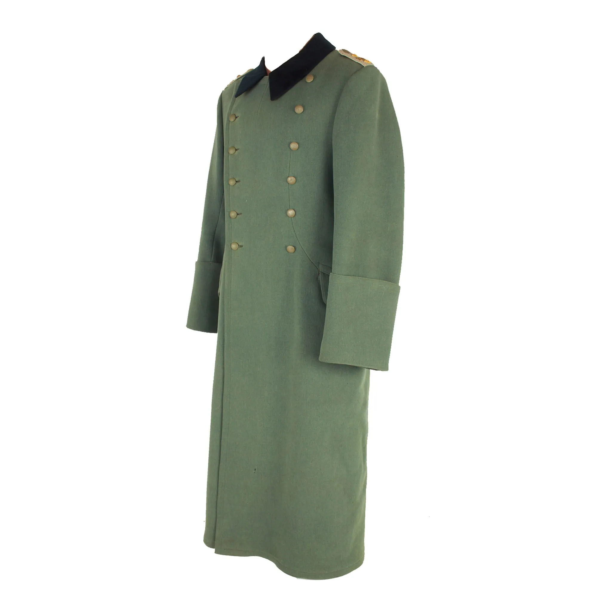 Original German WWII Heer Infantry Hauptmann Officer's Wool Greatcoat - 110th Infantry Regiment