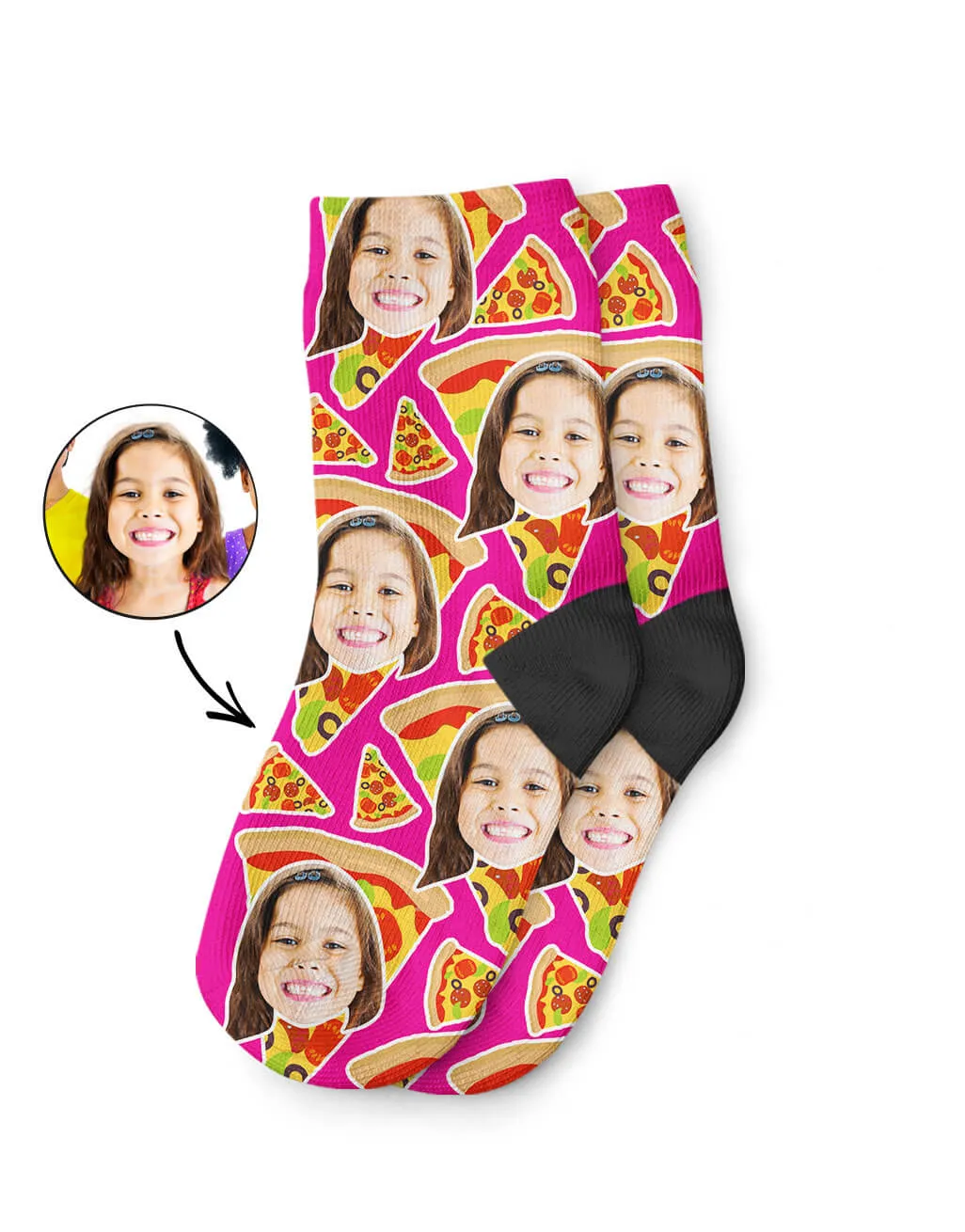 Pizza My Face Kids Socks