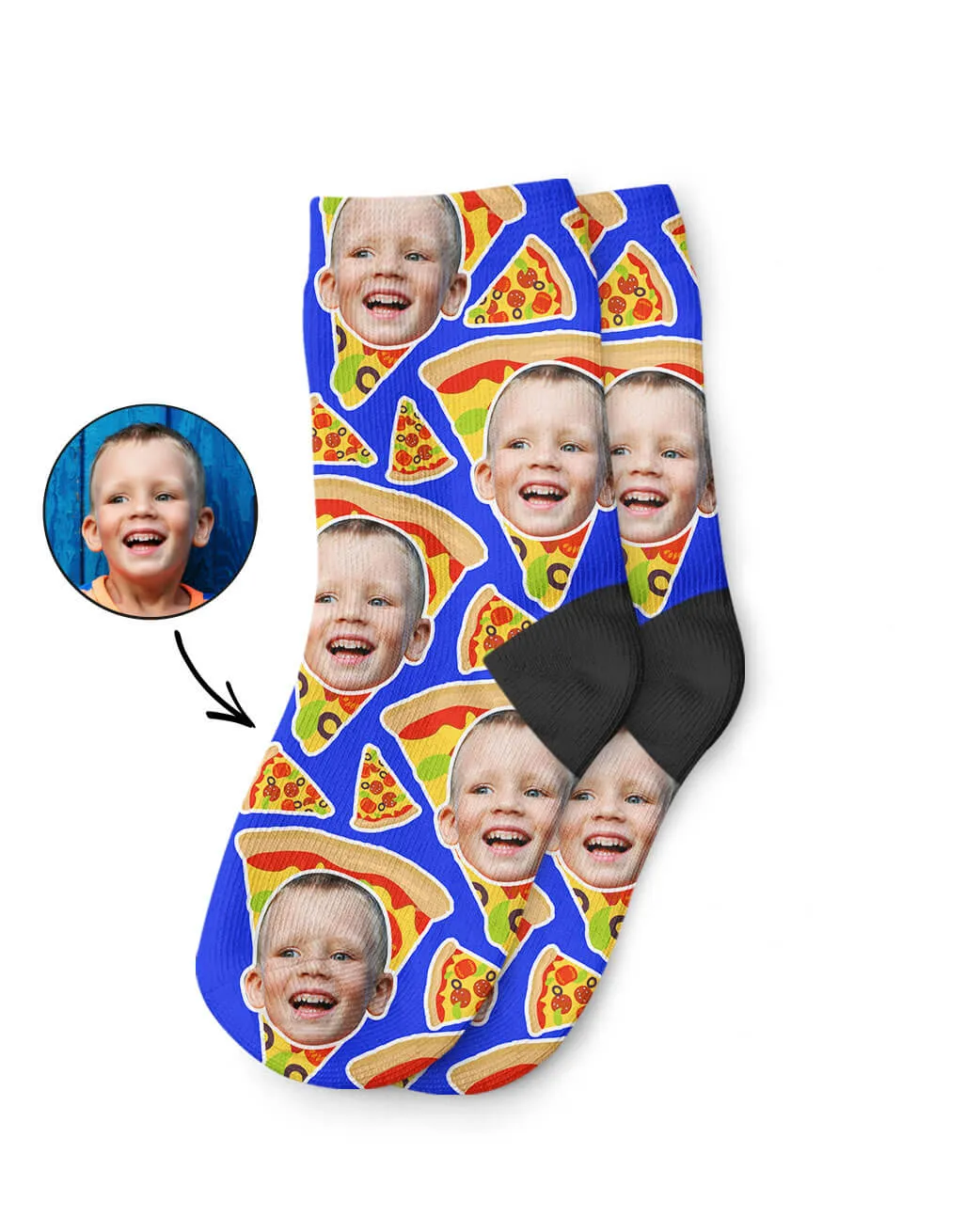 Pizza My Face Kids Socks