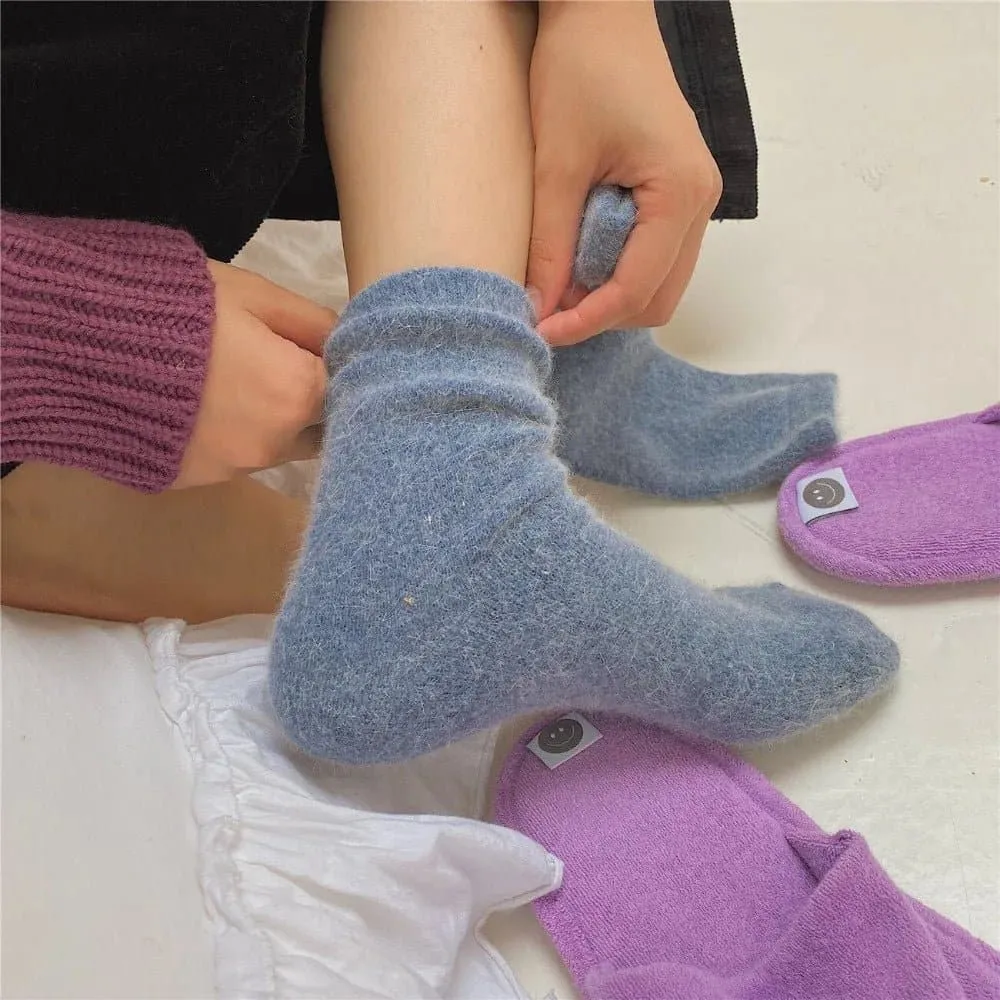 Rabbits Hair Socks - Cozy and Warm Women's Winter Socks (Pack of 2)