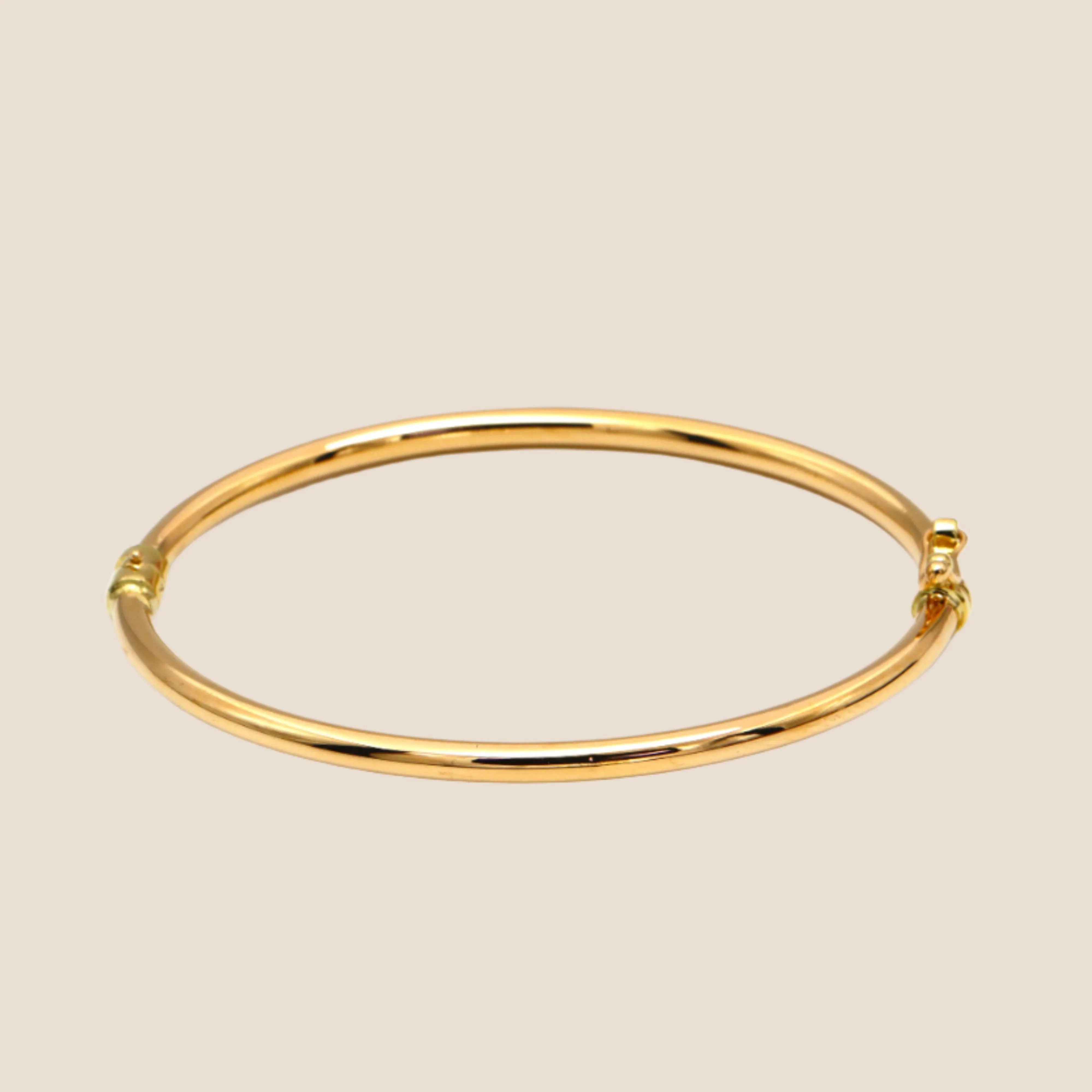 Real Gold Plain Calendar Pipe Bangle 1063 (SIZE 23) BA1489