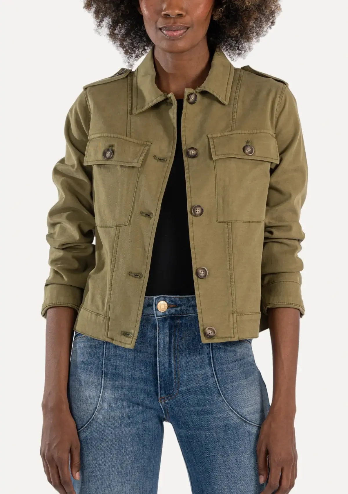 Rosalyn Trucker Jacket - Olive