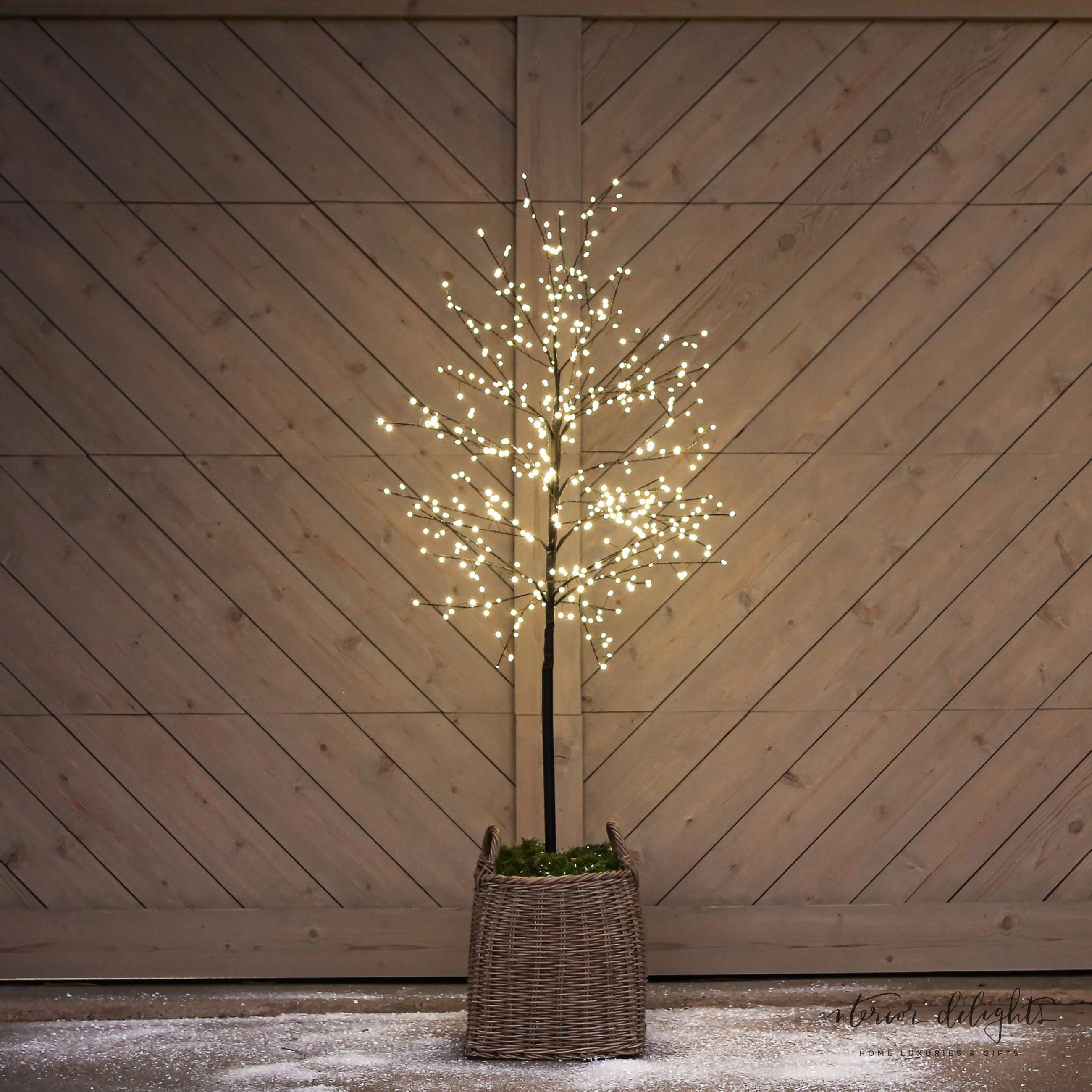 Slim Trunk Sparkle Tree-Choose from Two Styles-BASKETS AND PLANTERS NOT INCLUDED