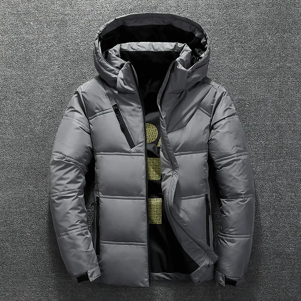 Stylish Men’s Down Jacket Hooded with Zipper - SF2266