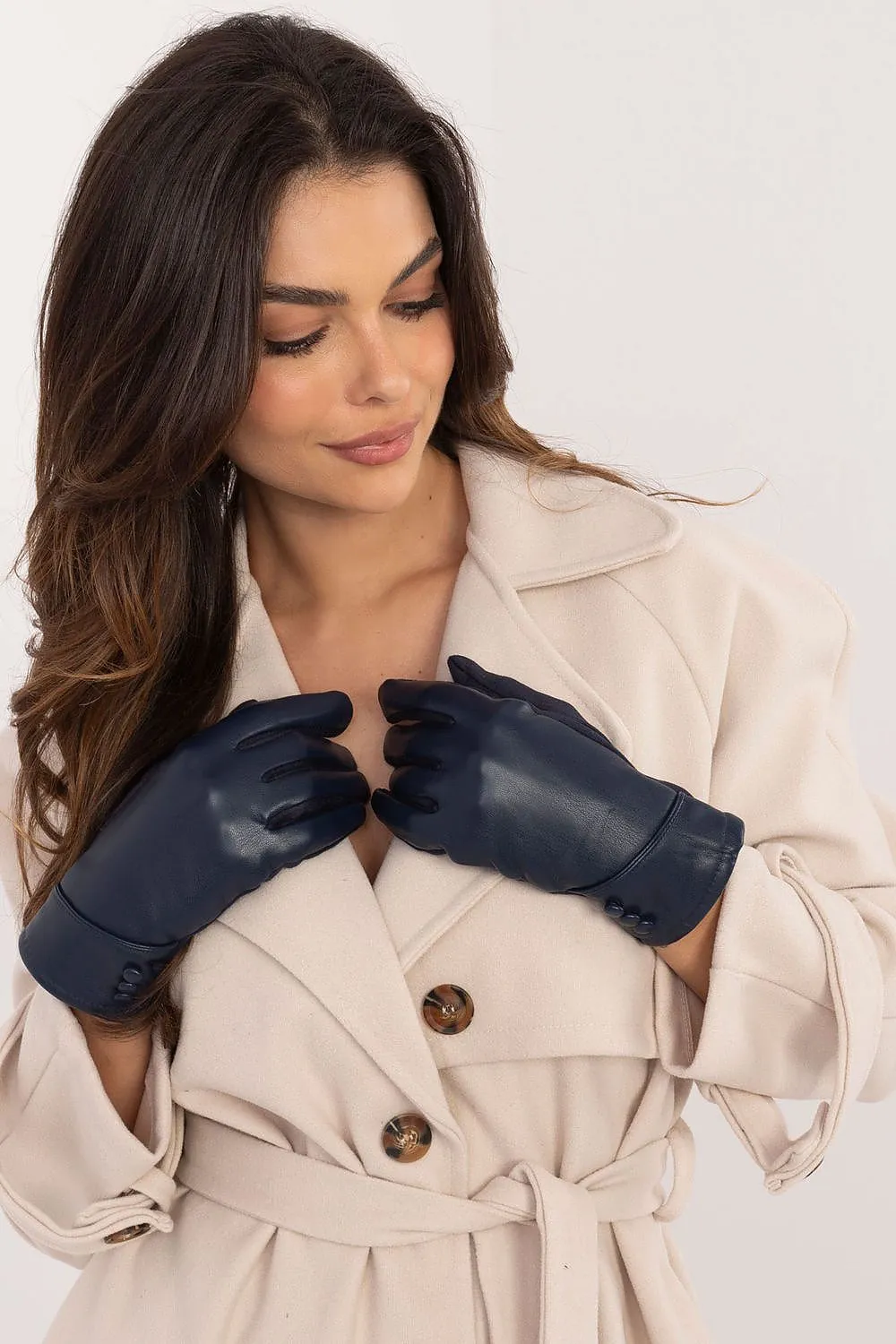 TEEK - Flowers Finger Tri Button Detail Gloves