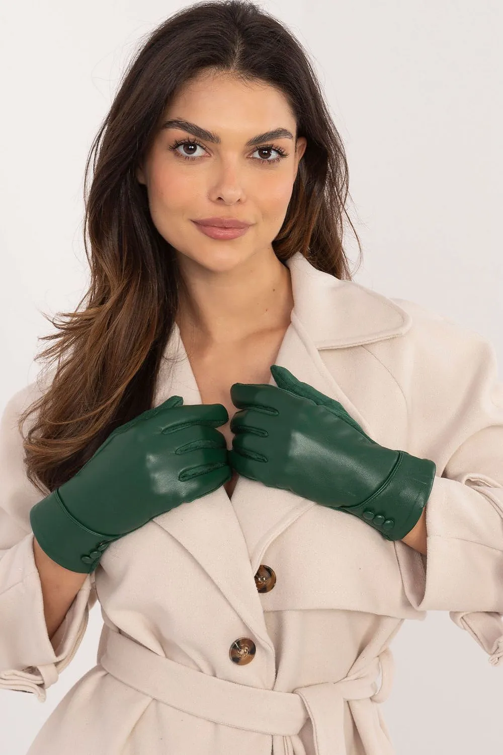 TEEK - Flowers Finger Tri Button Detail Gloves