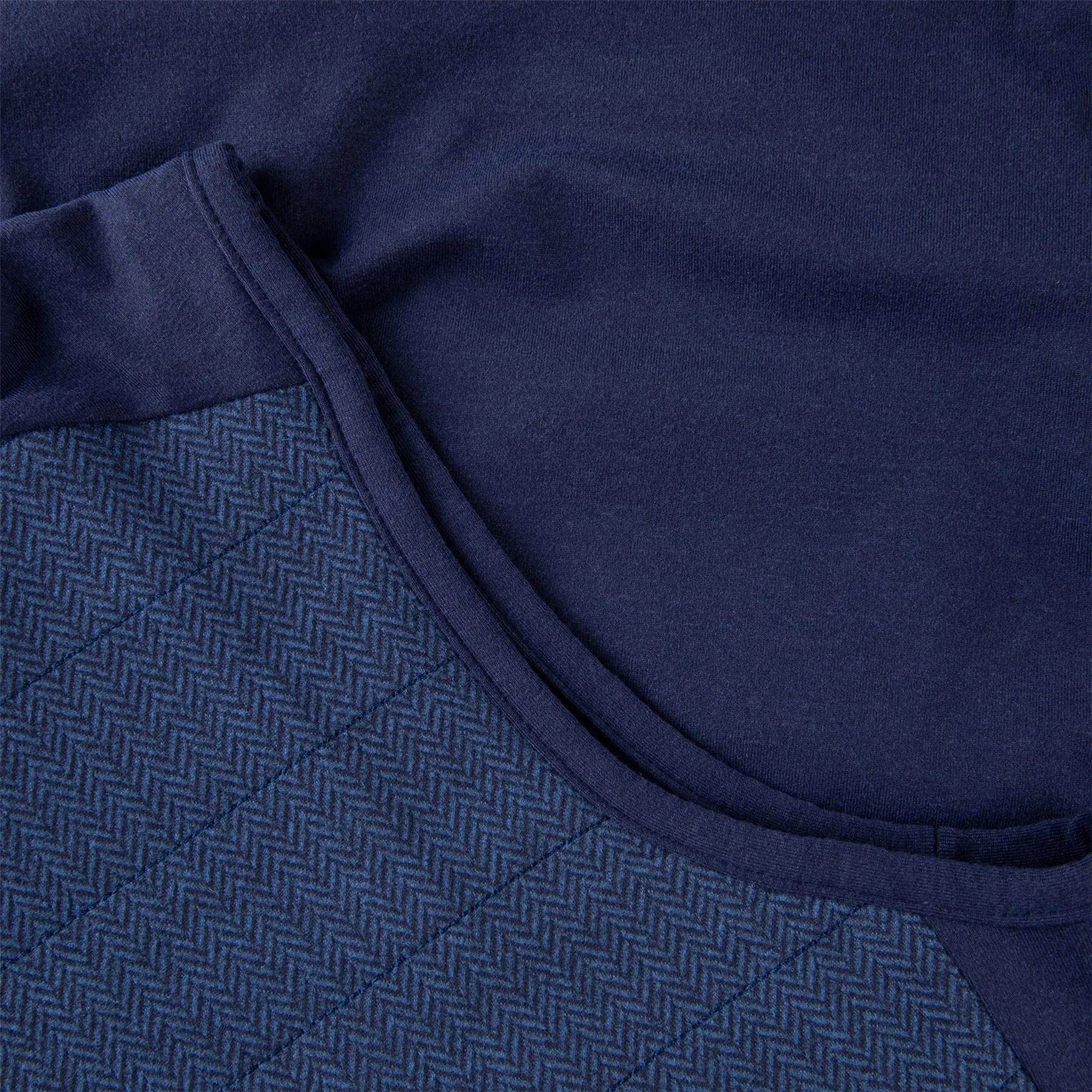 The Perry Performance Fleece Vest Navy Herringbone - AW23