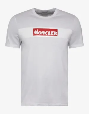 White Moncler Print T-Shirt